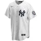 Derek Jeter New York Yankees 2020 Hall of Fame Induction Home Replica Player Name Jersey - White/Navy - uafactory