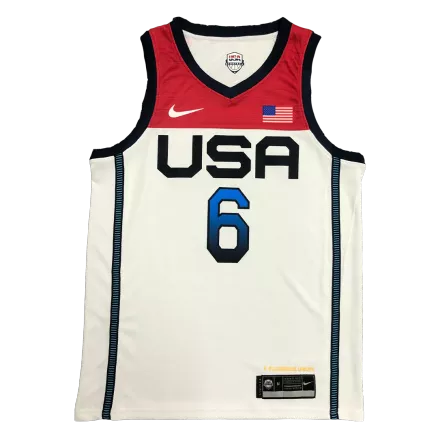 U.S. Men's Basketball Team Damian Lillard #6 2021 Swingman Jersey White - uafactory