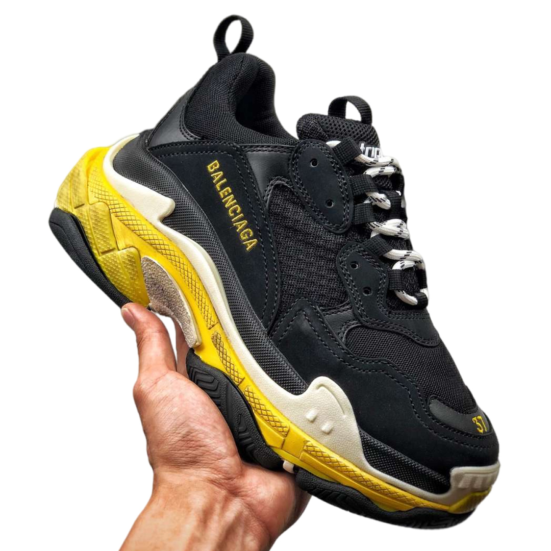 Balenciaga Triple S Sneaker "Black Yellow" - 531388W090G1087