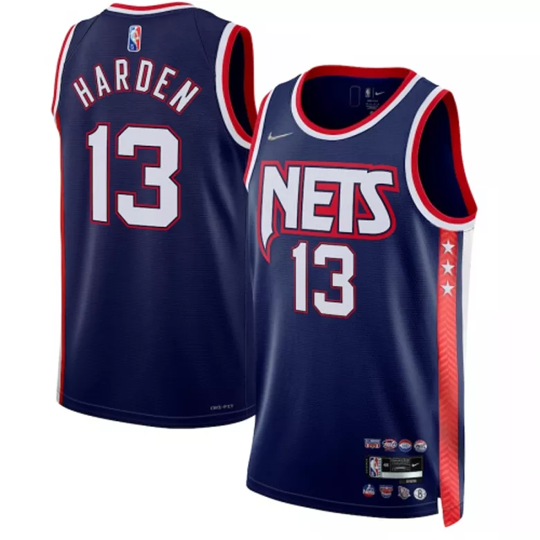 Brooklyn Nets James Harden #13 2021/22 Swingman Jersey Navy - City Edition - uafactory