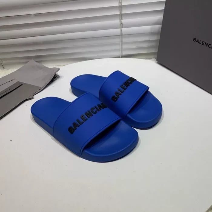 Balenciaga Piscine Slide Sandals Blue - uafactory