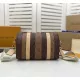 Louis Vuitton City Keepall Bag Monogram Stripes Brown Coated Canvas - uafactory