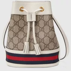 Gucci Ophidia Mini GG Bucket Bag Beige Ebony GG Supreme Canvas - uafactory