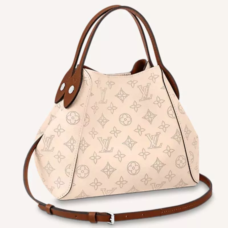 Louis Vuitton Hina PM Bucket Bag Crème Beige Mahina Perforated Calf - uafactory