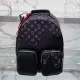 Louis Vuitton Backpack Multipocket Black Monogram Denim Taurillon Cowhide Leather - uafactory