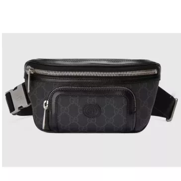 Gucci Belt bag Interlocking G Black GG Supreme Canvas - uafactory