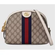 Gucci Women Ophidia GG Small Shoulder Bag Beige GG Supreme Canvas - uafactory