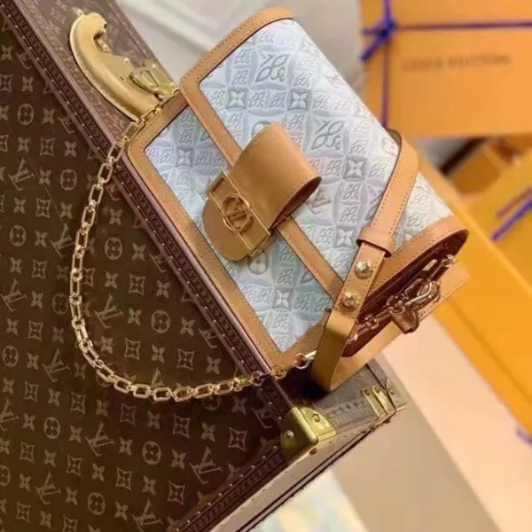 Louis Vuitton Dauphine MM Handbag Ecru Caramel Since 1854 Jacquard - uafactory
