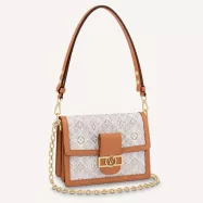 Louis Vuitton Dauphine MM Handbag Ecru Caramel Since 1854 Jacquard - uafactory