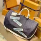 Louis Vuitton Keepall Bandoulière 50 Travel Bag Blue Monogram Canvas - uafactory