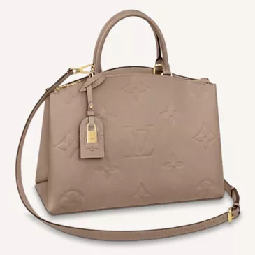 Louis Vuitton Grand Palais Tote Gray Monogram Embossed Grained Cowhide Leather - uafactory