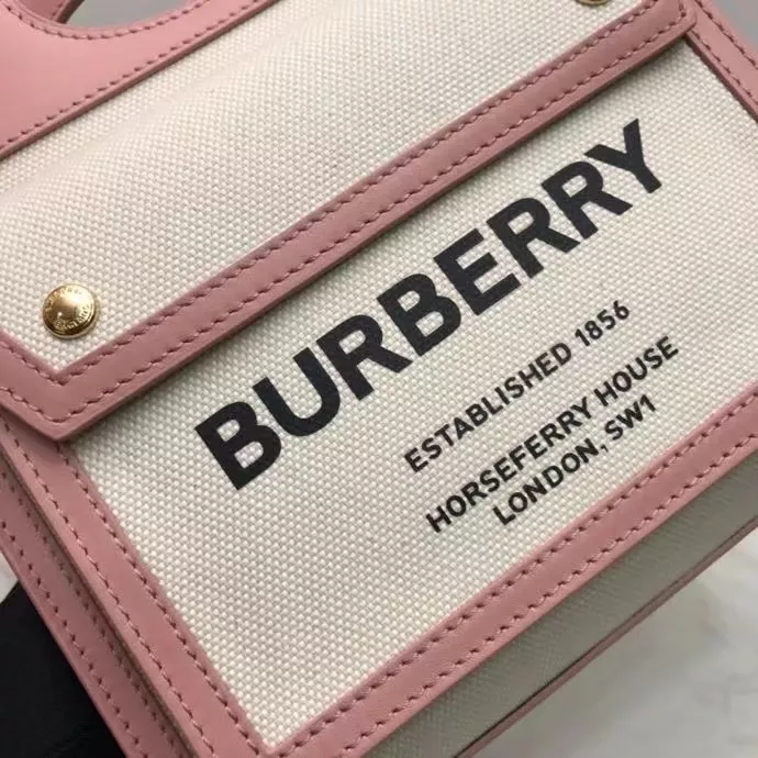 Burberry Mini Two-tone Canvas and Leather Pocket Bag - uafactory