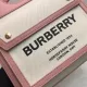 Burberry Mini Two-tone Canvas and Leather Pocket Bag