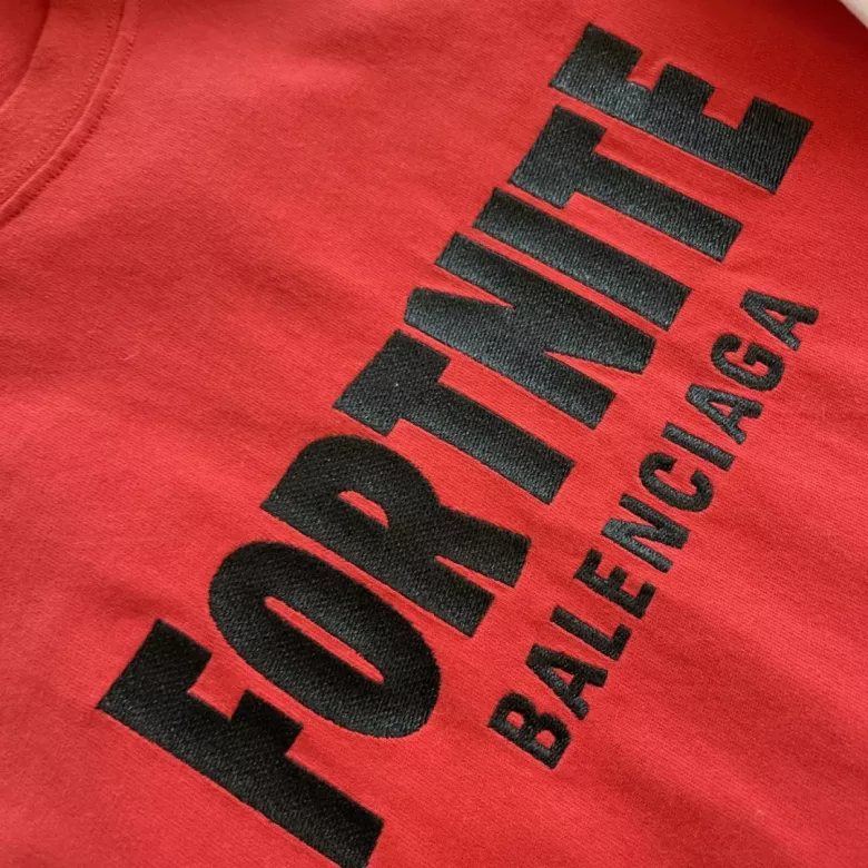 Balenciaga Fortnite 2021 Logo T-Shirt Red - uafactory
