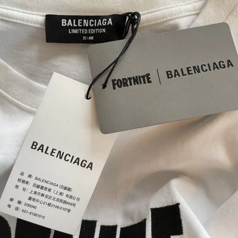 Balenciaga Fortnite 2021 Logo T-Shirt White - uafactory