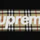 Supreme Burberry Box Logo Tee Black - uafactory