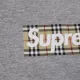 Supreme Burberry Box Logo Tee Grey - uafactory