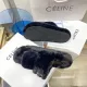 Celine Fur Slides Triomphe Open Slide In Shearling - uafactory