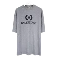 Balenciaga Gray BB Print T-shirt - uafactory