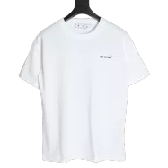 Off White Virgil Abloh Wave Diag T-shirt White - uafactory