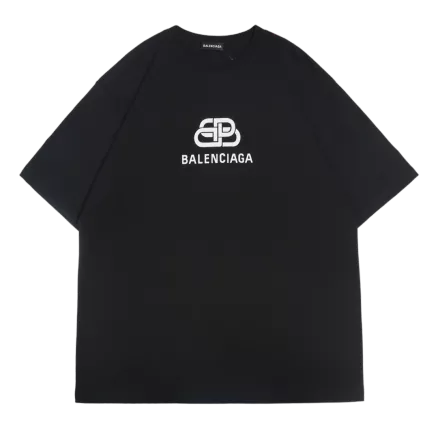 Balenciaga Interlocking BB Logo T-shirt Black - uafactory
