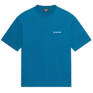 Balenciaga Logo T-shirt Medium Fit In Blue - uafactory