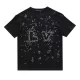 Louis Vuitton LV Spread Embroidery T-shirt Black - uafactory