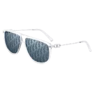 DIORCrystal-Tone Rectangular Sunglasses with Dior Oblique Motif - uafactory