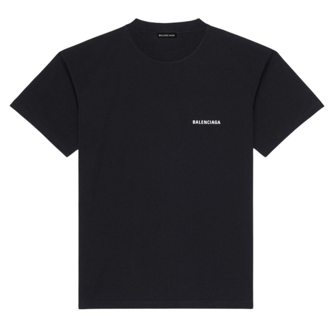 Balenciaga Logo T-shirt Medium Fit In Black | uafactory