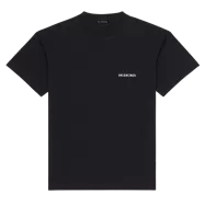 Balenciaga Logo T-shirt Medium Fit In Black - uafactory
