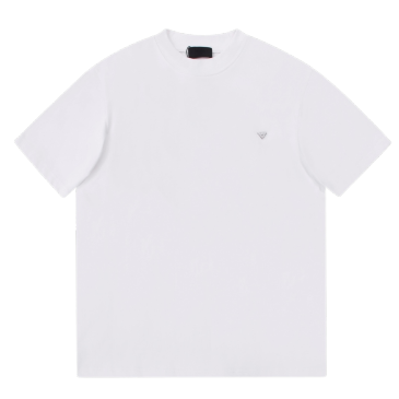 Prada Basketball Logo Printed Shirt In White