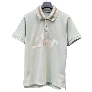 Dior Relaxed-fit Polo Shirt Light Green Cotton Piqué - uafactory