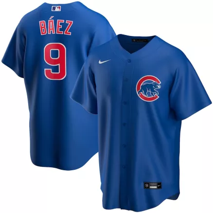 Men's Chicago Cubs Javier Baez #9 Nike Royal Alternate Player Jersey - uafactory