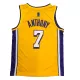 Los Angeles Lakers Carmelo Anthony #7 Swingman Jersey Black - Association Edition - uafactory