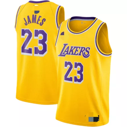 Los Angeles Lakers James #23 Swingman Jersey Yellow - uafactory