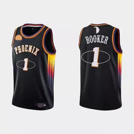 Phoenix Suns Devin Booker #1 2021/22 Swingman Jersey Black - uafactory