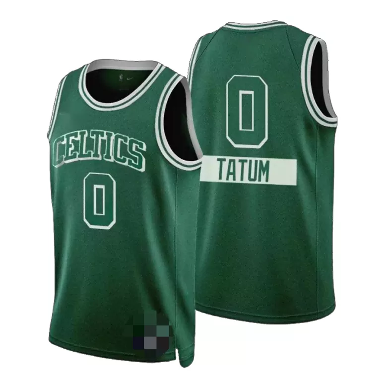 Boston Celtics Jaylen Tatum #0 2021/22 Swingman Jersey Green - City Edition - uafactory