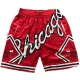Chicago Bulls NBA Shorts Red For Man - uafactory