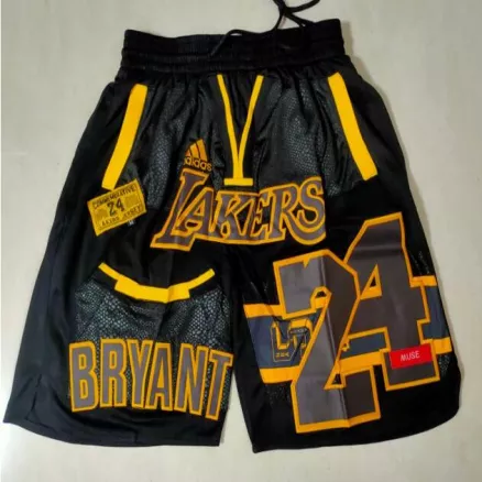 Los Angeles Lakers NBA Shorts Black For Man - uafactory