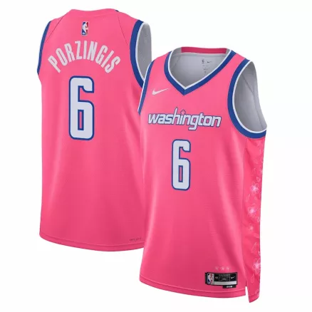 Washington Wizards Kristaps Porzingis #6 2022/23 Swingman Jersey Pink - City Edition - uafactory