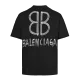 Balenciaga 23ss Glow-in-the-Dark Graffiti Double B Logo Short Sleeve - uafactory