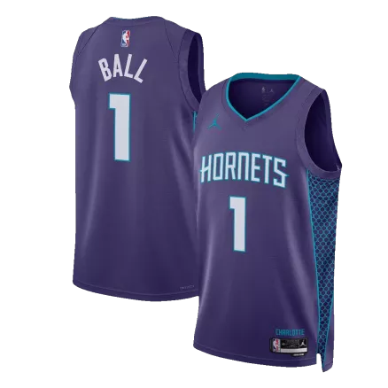 Charlotte Hornets LaMelo Ball #1 2022/23 Swingman Jersey Purple for men - Statement Edition - uafactory